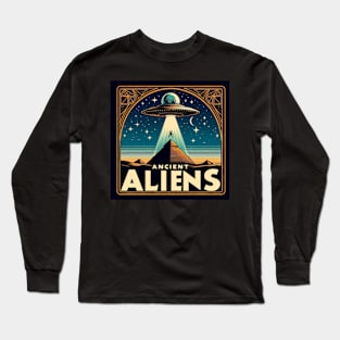 Ancient Aliens Retro Style Long Sleeve T-Shirt